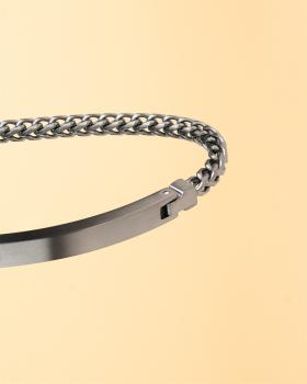 Preview: 3mm Fuchsschwanzarmband aus Edelstahl mit schwarzem Finish - Memento Black